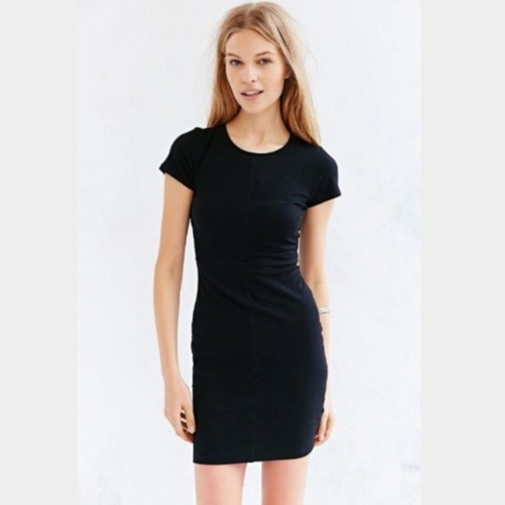 Silence + Noise short sleeve black bodycon dress